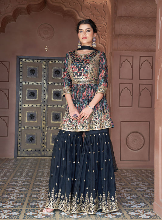 Royal Madhubani Gharara Suit